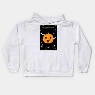 "Happy Halloween" Cute Tiny Happy Pumpkin Kids Hoodie